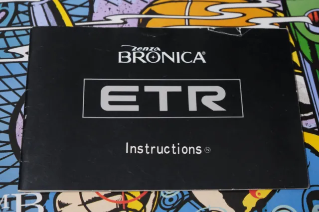 Original Bronica ETR Users instruction Manual