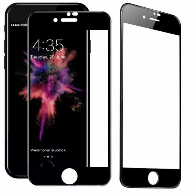 2x 9D Panzerfolie für iPhone 7 Plus iPhone 8 Plus Curved Schutzglas Full Screen