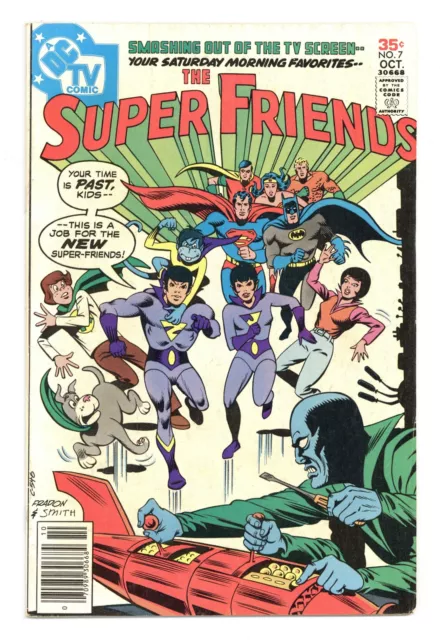 Super Friends #7 VG+ 4.5 1977 1st app. Wonder Twins