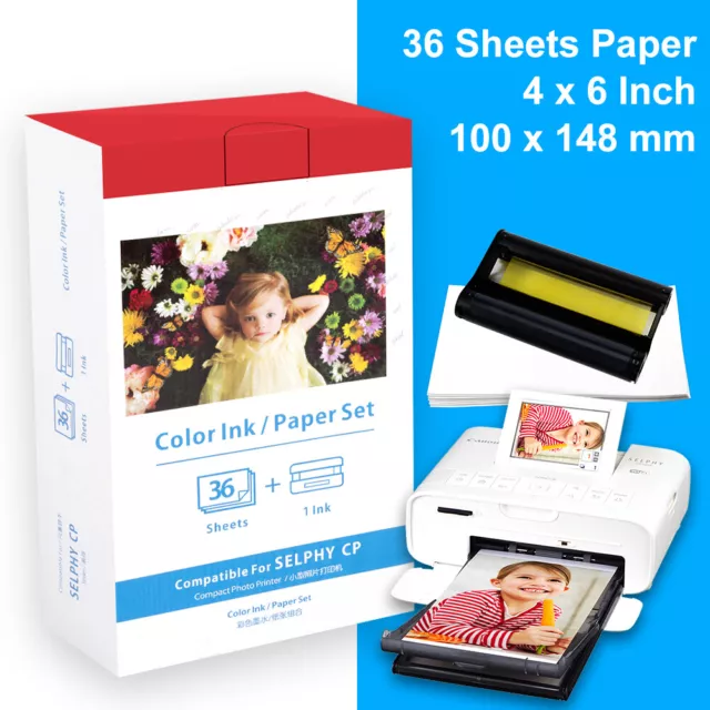Canon KP-36IP Ink Cartridges 36x 4"x6" Photo Paper for Selphy CP-910 CP1300 Lot