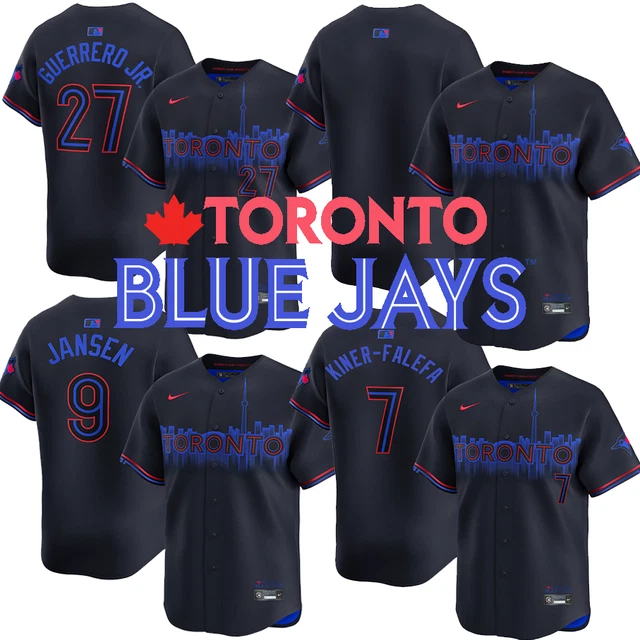 TORONTO BLUE JAYS Black Men's 2024 City Connect Stitched Jersey 64.99