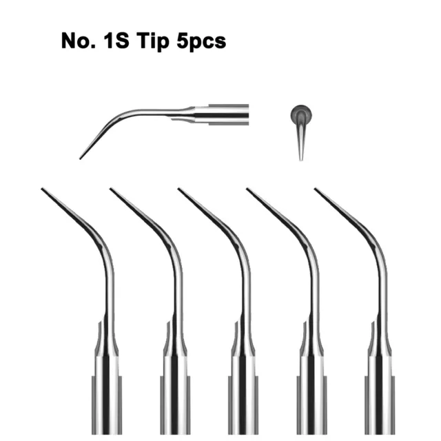 No. 1S Tip Dental Ultrasonic Scaler Tip Fit Satelec DTE NSK Handpieces, 5pcs