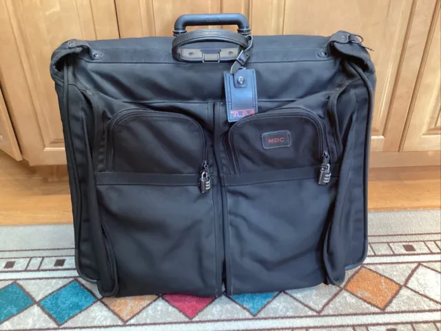 TUMI Black 24” Wheeled Garment Bag XL Extended Trip Wardrobe Great Condition