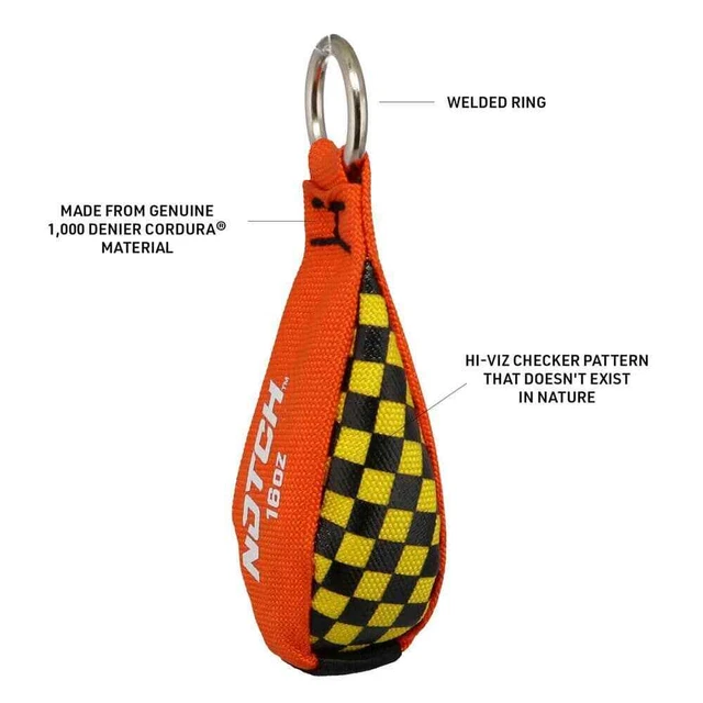 16 Oz. Orange/yellow Throw Weight | Oz Notch Orange Cordura® Denier Oem Black