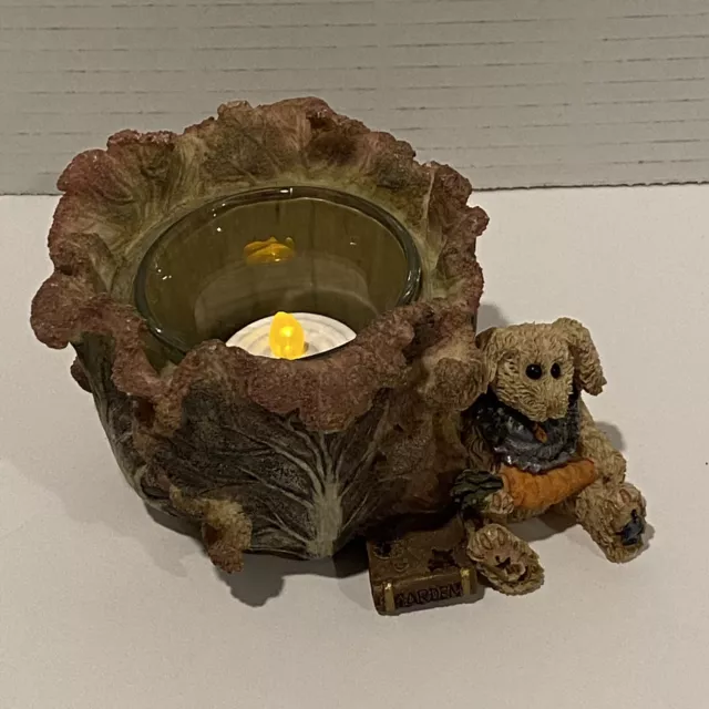 Boyds Bear Daphne In The Cabbage Patch Votive Candle Holder Figurine 27750