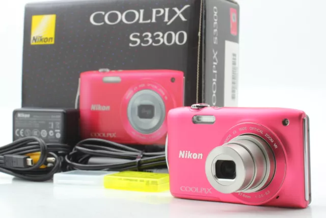 [MINT in Box] Nikon COOLPIX S3300 Compact Digital Camera 16.0MP pink From JAPAN