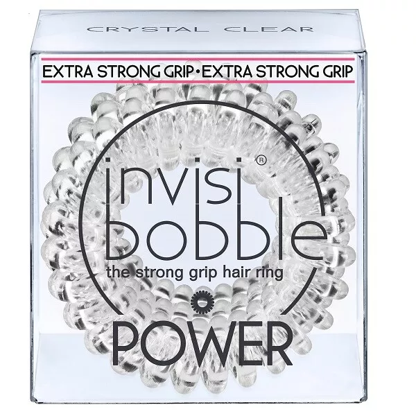 Invisibobble POWER Crystal Clear - goma para el pelo 3 unidades (3,80€/1EA)