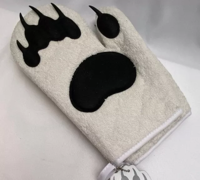 Guantes horno de manos Fred Wild Thing oso nuevos con etiquetas par de portavasos blanco y negro