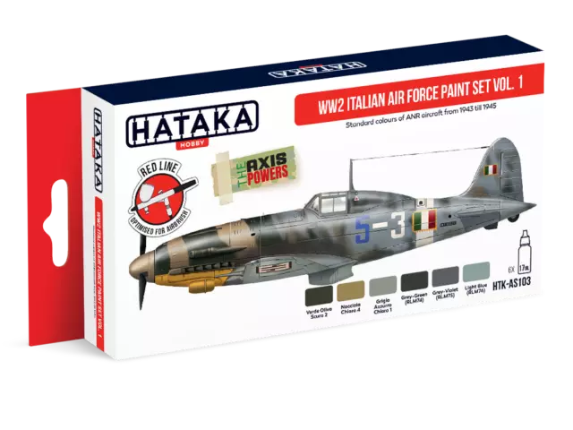 Hataka Pintura de Aerógrafo Juegos para WW2 Plástico Modelo Kits HTK-AWW2xx