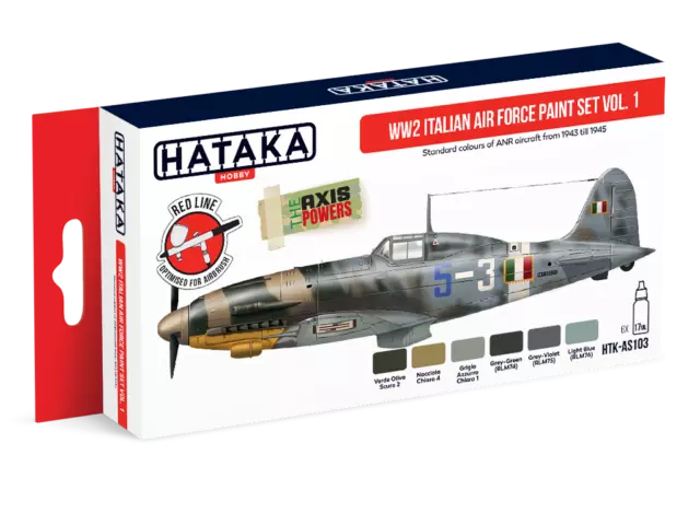 Hataka airbrush paint sets for WW2 plastic model kits HTK-AWW2xx