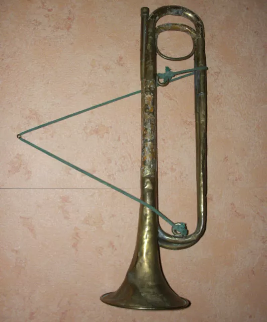 Rare TROMPETTE Cavalerie c.1870 Antique old military cavalry trumpet