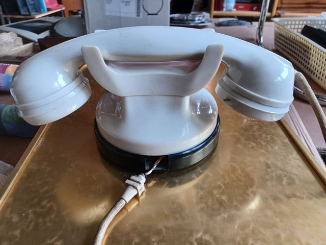 Telefono Vintage in Bachelite Bianca - Vintage Design Telephone
