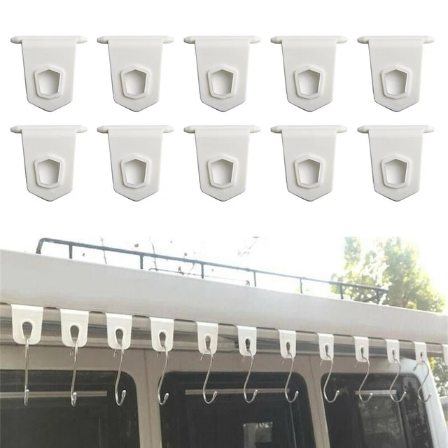 10 pièces crochets d'auvent blancs durables parfaits pour camping-car caravane