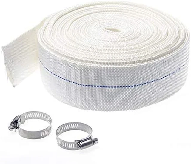 PATIKIL Tubo Flessibile Piatto In PVC 40mm X 10m - Per Irrigazione Giardino, Piscina E Scarico - Pressione 0.8MPa - Leggero E Rinforzato