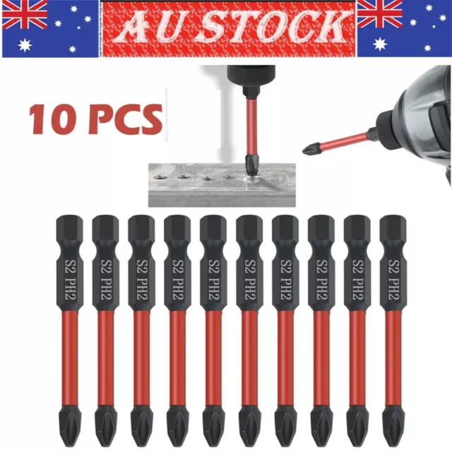 50mm Phillips Head PH2 Impact Screw Driver Bits Strong Megnatic Screwdriver Bits