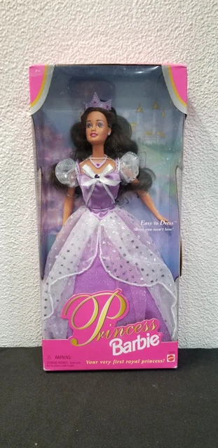 Nib Princess Barbie Doll Brunette Lavender Dress Teresa #18406 1997 Mattel New