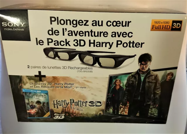 Pack 2 Lunettes 3D Sony TDG-BR250 + Blu-Ray Harry Potter