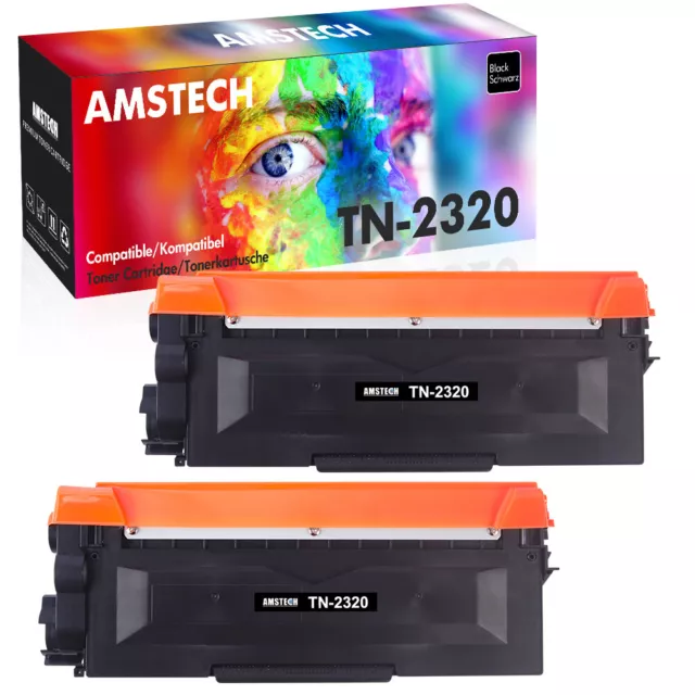 Toner High Yield fits for Brother TN2320 HL-L2340DW HL-L2360DN DCP-L2500D Lot