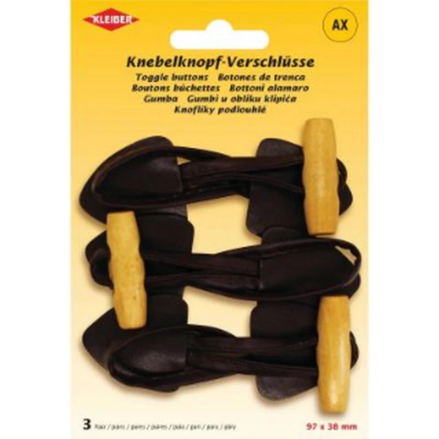 3 Par Knebelknopf-Verschluss Braun Para Abrigo, Traje Típico O Similar Kleiber
