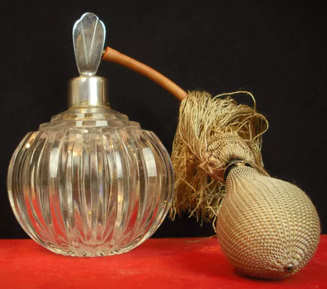 Hermoso Vasija A Fragancia + Spray de Cristal 1900 Botella Perfume Baccarat?