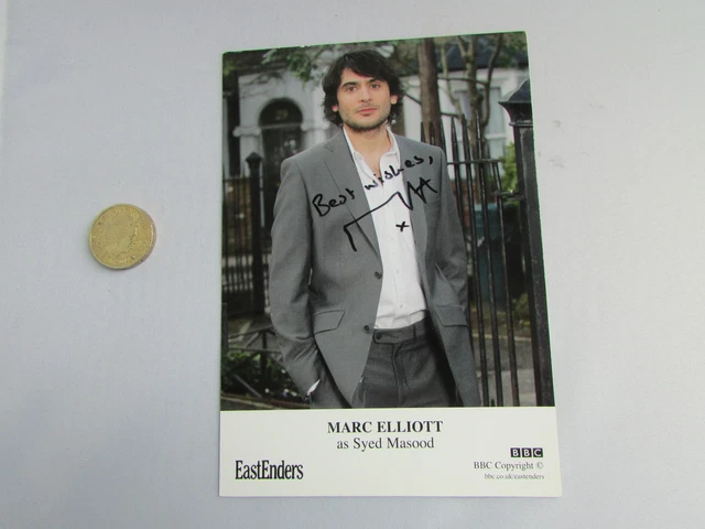 Syed MASOOD / Marc ELLIOTT  Original EASTENDERS  hand signed picture