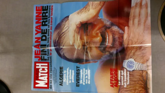 collector affiche paris match grd format mort JEAN YANNE 2003 port offert