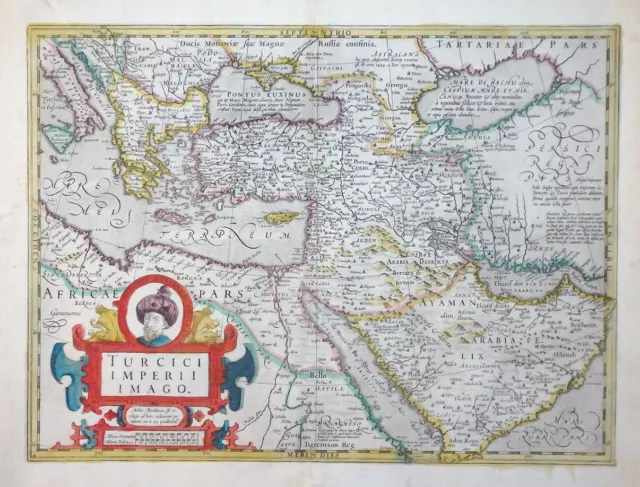 Türkei Osmanisches Reich Turcici Imperii Imago Sultan Mehmed Iii. Hondius 1639
