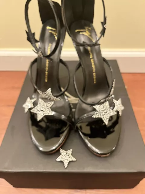 Giuseppe Zanotti heels Size 42 Jeweled Star Black DISCOUNTED Holiday Heels