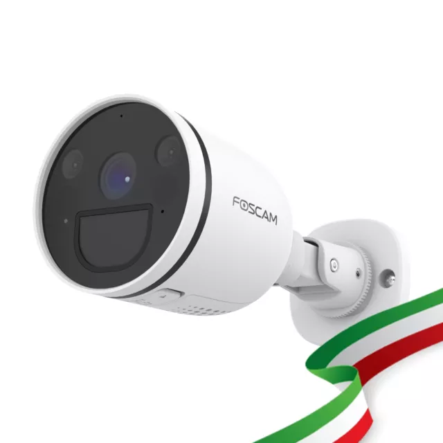 Foscam S41 Telecamera Ip Wifi Dual Bullet Con Faro Led Integrato 4 Megapixel Wif