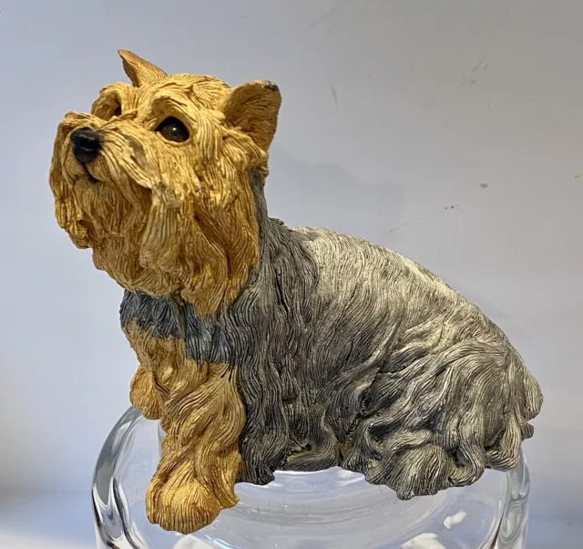 Whiskers By By Martha Carey Yorkshire Terrier Dog Sculpture 4.25” T X 4.75” L