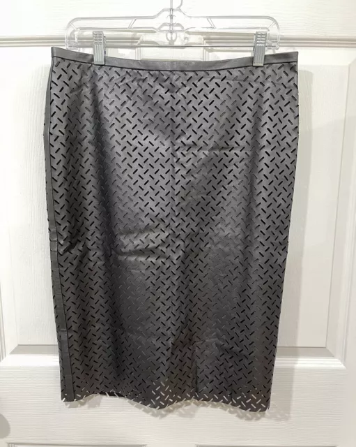 Lord & Taylor Cut Out Faux Leather Skirt Womens Size: 8 NWT