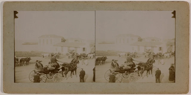 Vintage Carriole France Photo Stereo St9T3n8 Citrate Snapshot c1900