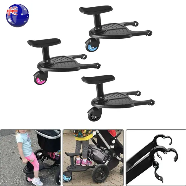 Universal 2in1 Stroller Step Board Detachable Seat Glider Holds Children 55lbs
