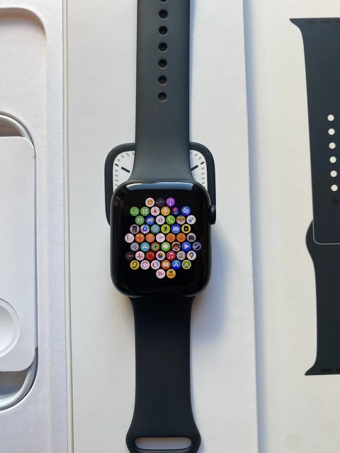 Apple Series 7 45mm Mitternacht Aluminiumgehäuse Mitternacht Sportarmband -...
