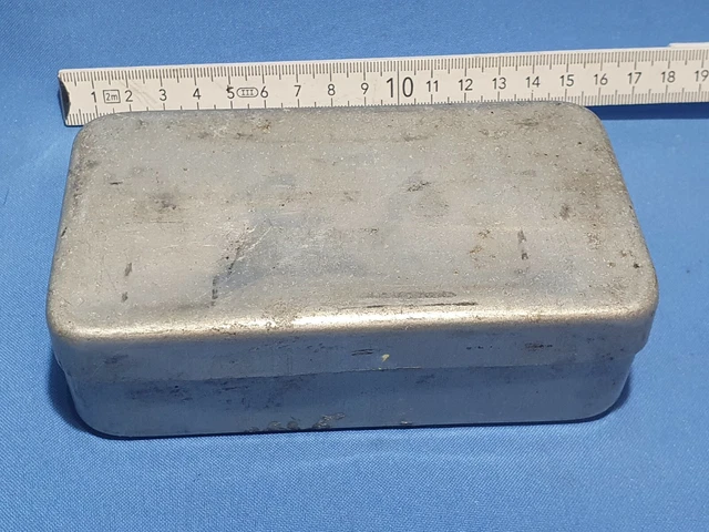 Original RECORD Veterinärmedizinisches Metall Glaskolben spritze mit Alukasten 2