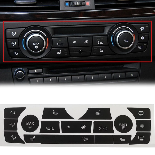 PERFECT CLIMATE CONTROL Button Sticker Replacement Kit for BMW E90 E91
