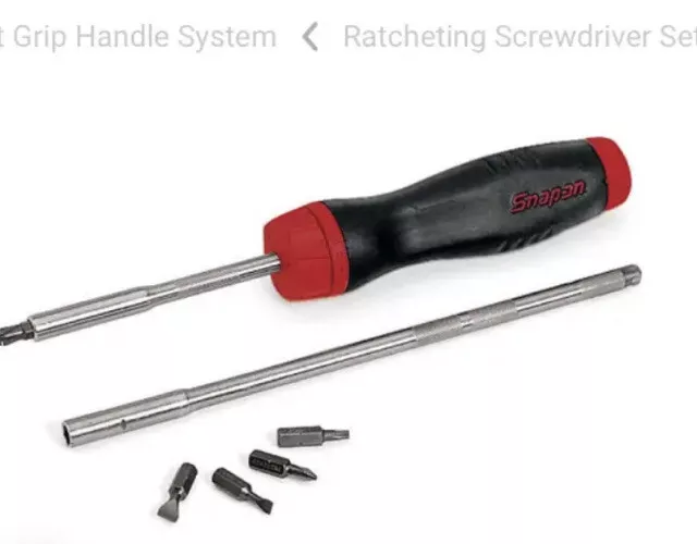 Snap-on Tools 8-teilig rot Spezialeinsätze weicher Griff Schraubendreher Set SGDMRC103A Neu 3