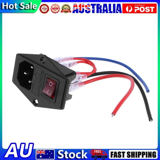 10A 220V/110V Power Supply Switch DIY Accessory Fuse Switch Black for 3D Printer
