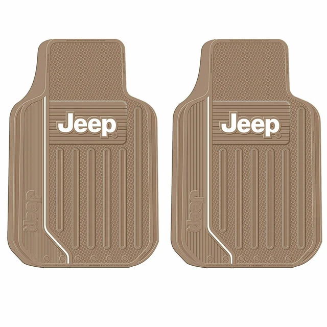 JEEP MOPAR TAN Beige Elite Front All Weather Heavy Duty Rubber Floor