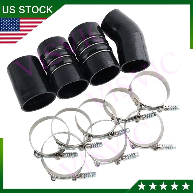 TURBO INTERCOOLER BOOT Clamp Kit Intercooler CAC Hose For Ford 6.0L