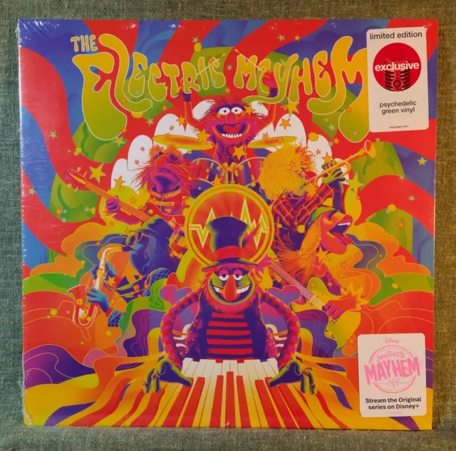 MUPPETS ELECTRIC MAYHEM Limited Psychedelic Green Vinyl LP NEW Sealed M/M Disney