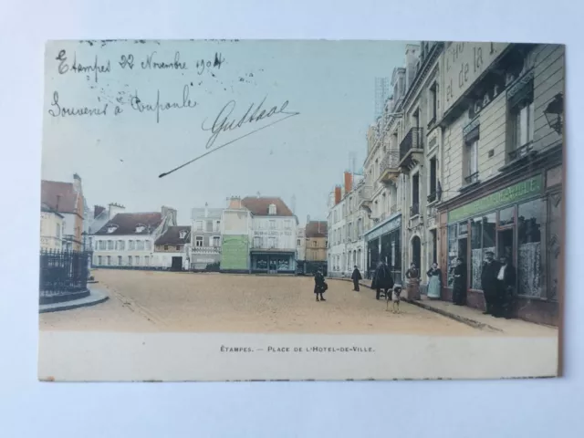 CPA 91 ETAMPES - Place de l'Hôtel de Ville