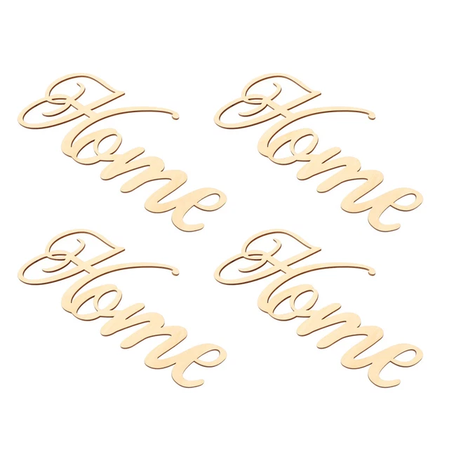 Decor Wooden Wall Letter Sign Unfinished Hanging Plaque Cutouts