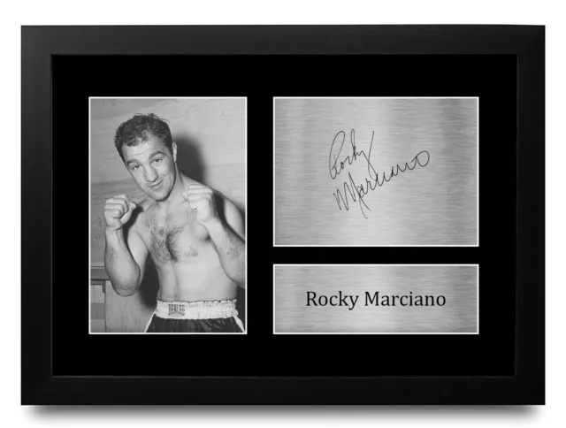 Rocky Marciano Signed Printed Autograph A4 Photo Picture a Boxing Gift for Fans