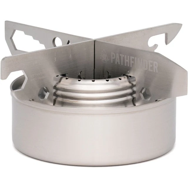 Pathfinder Stove Stand Multi-Tool 420 Stainless Construction With Metric Ruler