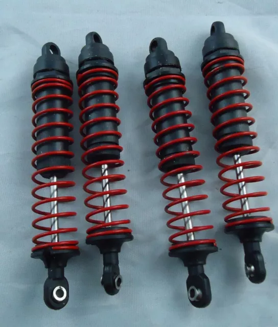 Traxxas XX-Long Ultra Shocks (Black) w/Red Springs (4pcs)