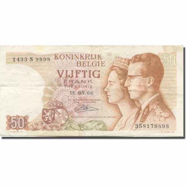 [#280768] Banknote, Belgium, 50 Francs, 1966, 1966-05-16, KM:139, AU(50-53)