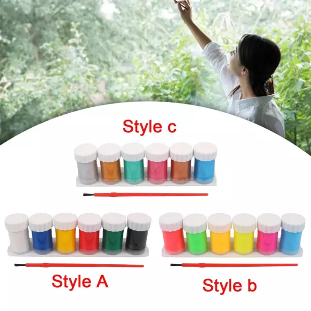 Washable Paint for Kids Finger Painting 6 Colors Gouache Graffiti Paint for