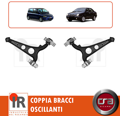 DX SX FIAT MULTIPLA T.TIPI COPPIA BRACCI OSCILLANTI+TIRANTI STABILIZATRIC ANT 