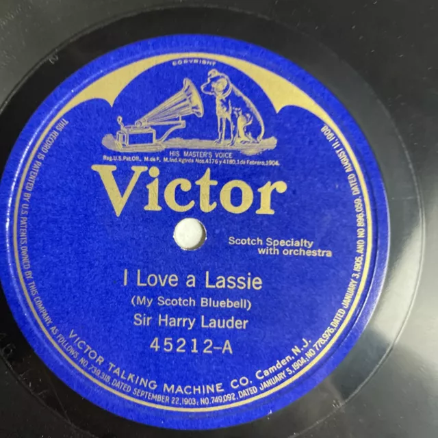 10" 78 RPM-Harry Lauder-I Love a Lassie/I've Loved Her Ever Since She Was a Baby